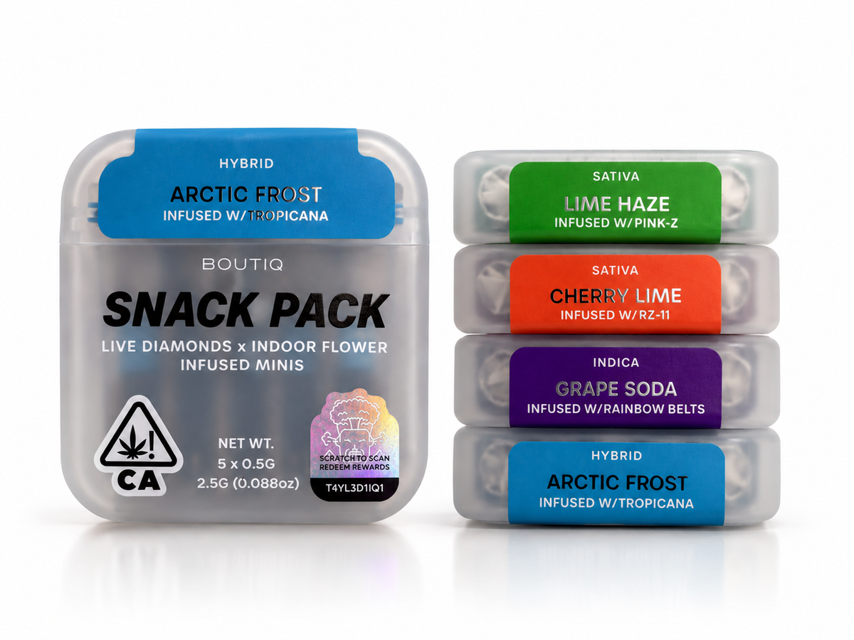 Boutiq Snack Pack Live Diamond Infused Mini Pre-Rolls - 5pk 2.5G